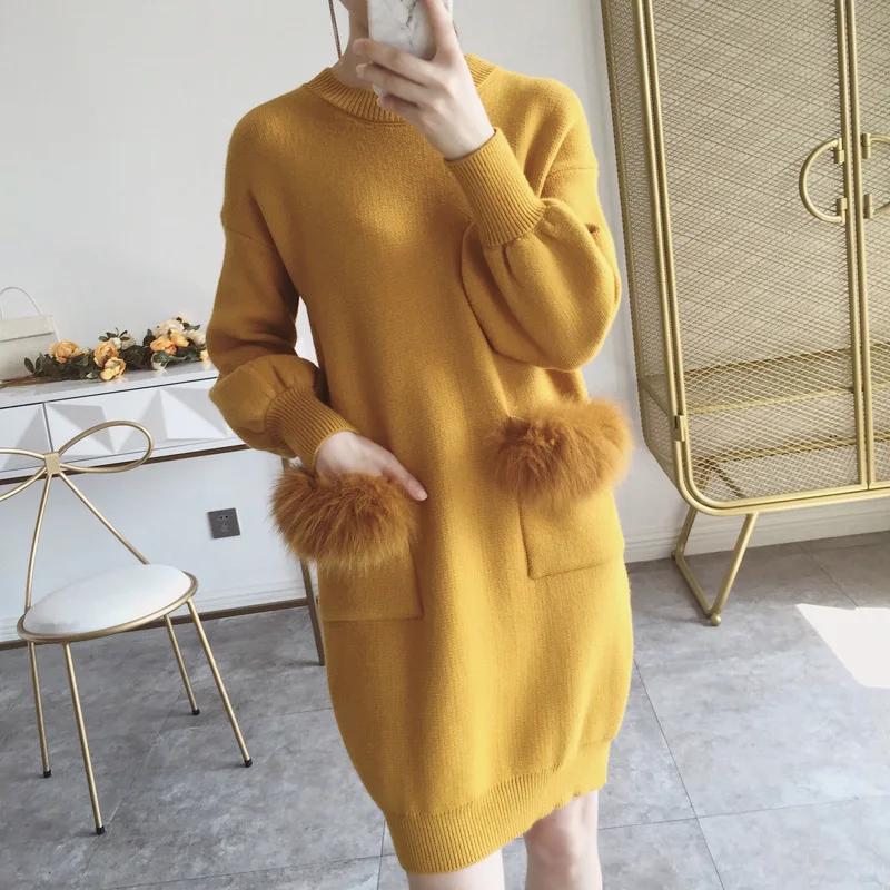 womens sweater dress with pockets