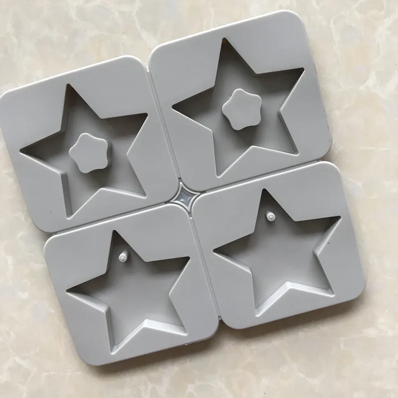 

Pentagram Aromatic silicone pendant mold candle wax plaster tablet Mould DIY Art Craft Gypsum Clay Plate Silicone Molds