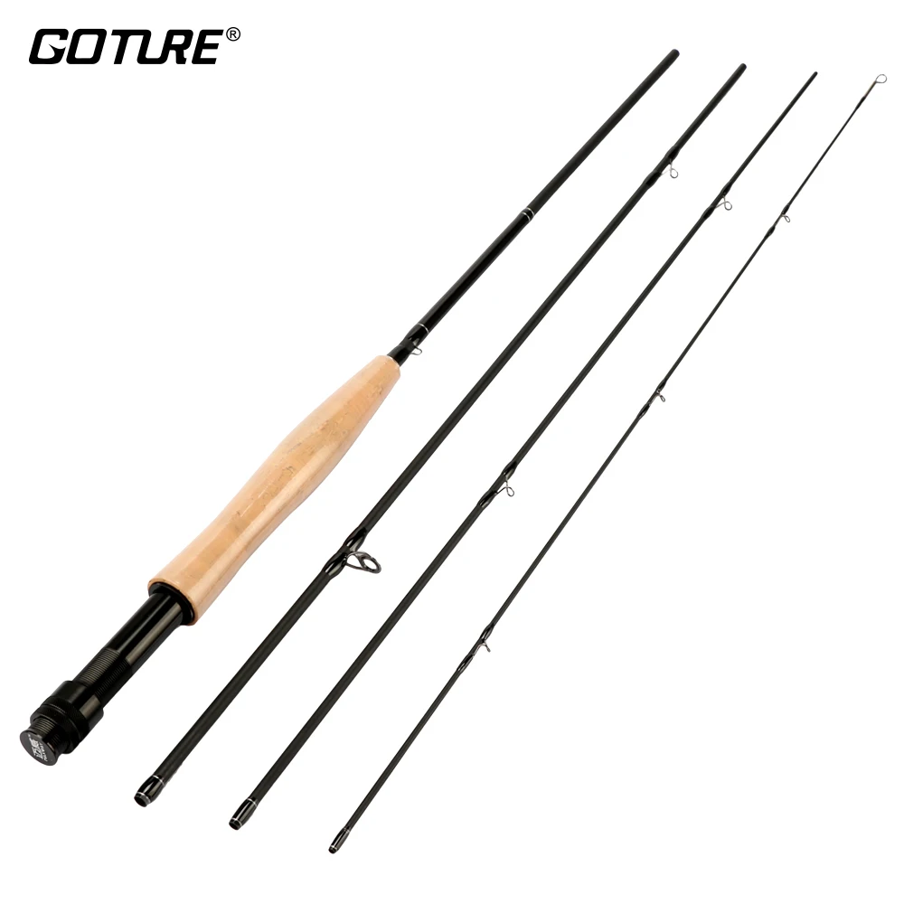 Goture MAXWAY Fly Rod Honor3/4 5/6 7/8 4 Segments Medium Fast Action Carbon Fiber Fishing Rods 2.1m 2.7m Fly Fishing Equipment