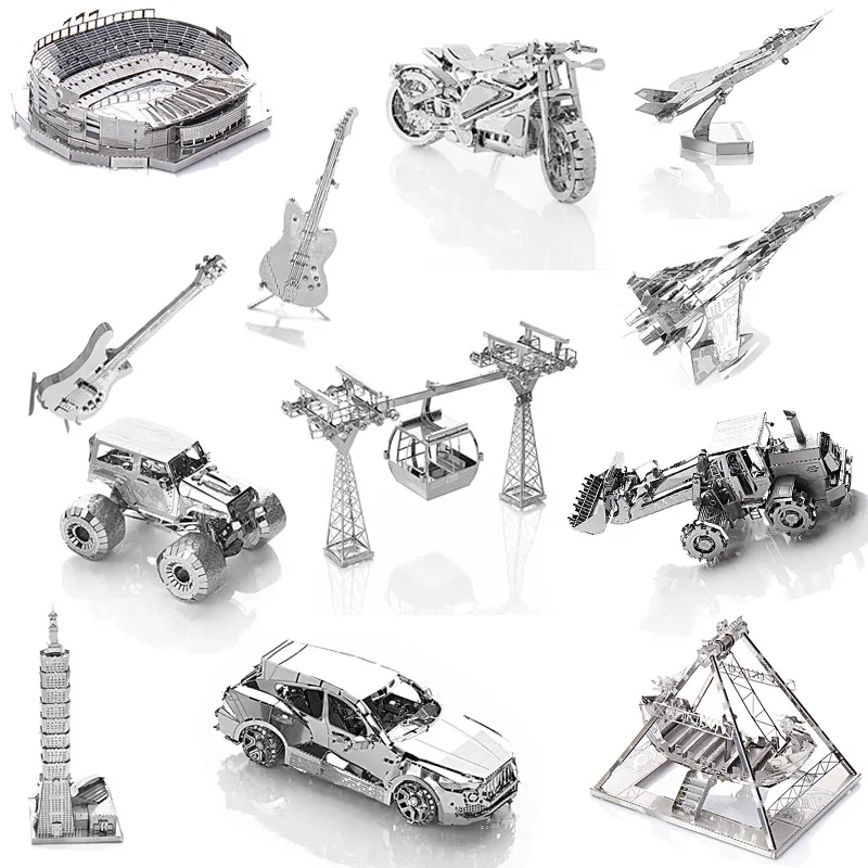 

3D DIY Metal Puzzle Model For Adult Children Stainless Steel Intellectual Development Collection Educational Manual Puzzle Toys
