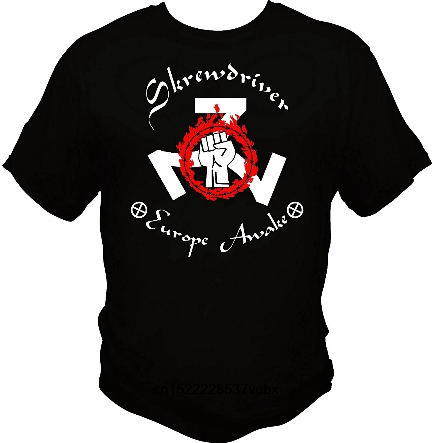 

Skrewdriver Europe Awake Fist 777 Factory custom Printed Men T-shirt