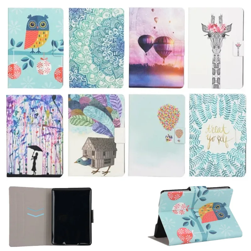 

case For amazon kindle paperwhite 1&2 3 6'' ereader Painted Owl PU Leather protective cover Stand Flip Tablet Cover Protective