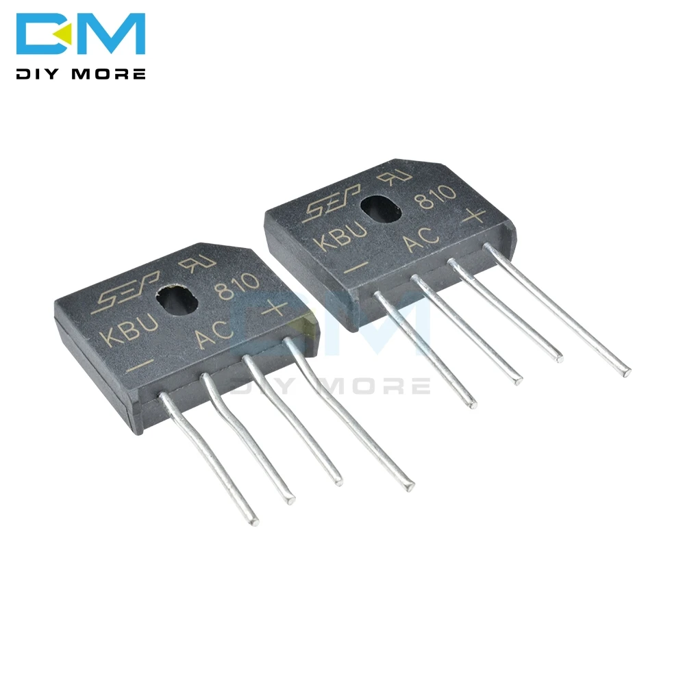 

5PCS High Temperature Soldering KBU810 KBU-810 8A 1000V Diode Bridge Rectifier Single Phase Bridge Rectifier Diy Electronic Kit