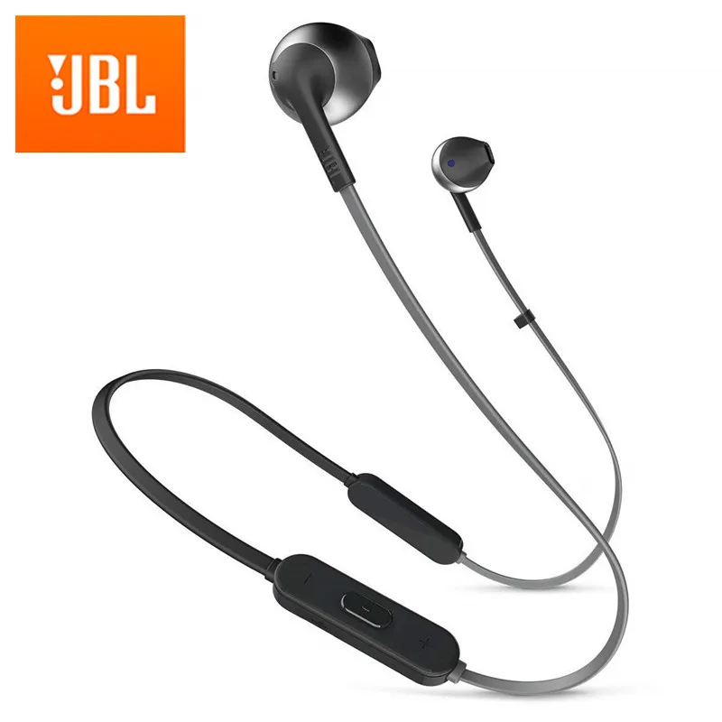 Original JBL TUNE 205BT Wireless Bluetooth Earphone T205 BT Dynamic Neckband Headset Bluetooth 4 1 Sports Earbuds with Mic