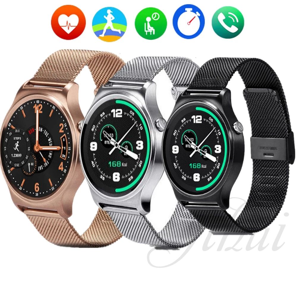 

GW01 PK For Samsung Gear S2 s3 Smart Watch Bluetooth 4.0 IPS Full Round Heart Rate Smartwatch For iphone IOS Android phones