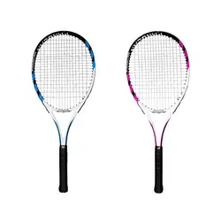 Интегрированный Тип карбоновая Теннисная ракетка стандарт прочный Начинающий новичок Мужчины Женщины Синий Розовый Теннисная ракетка