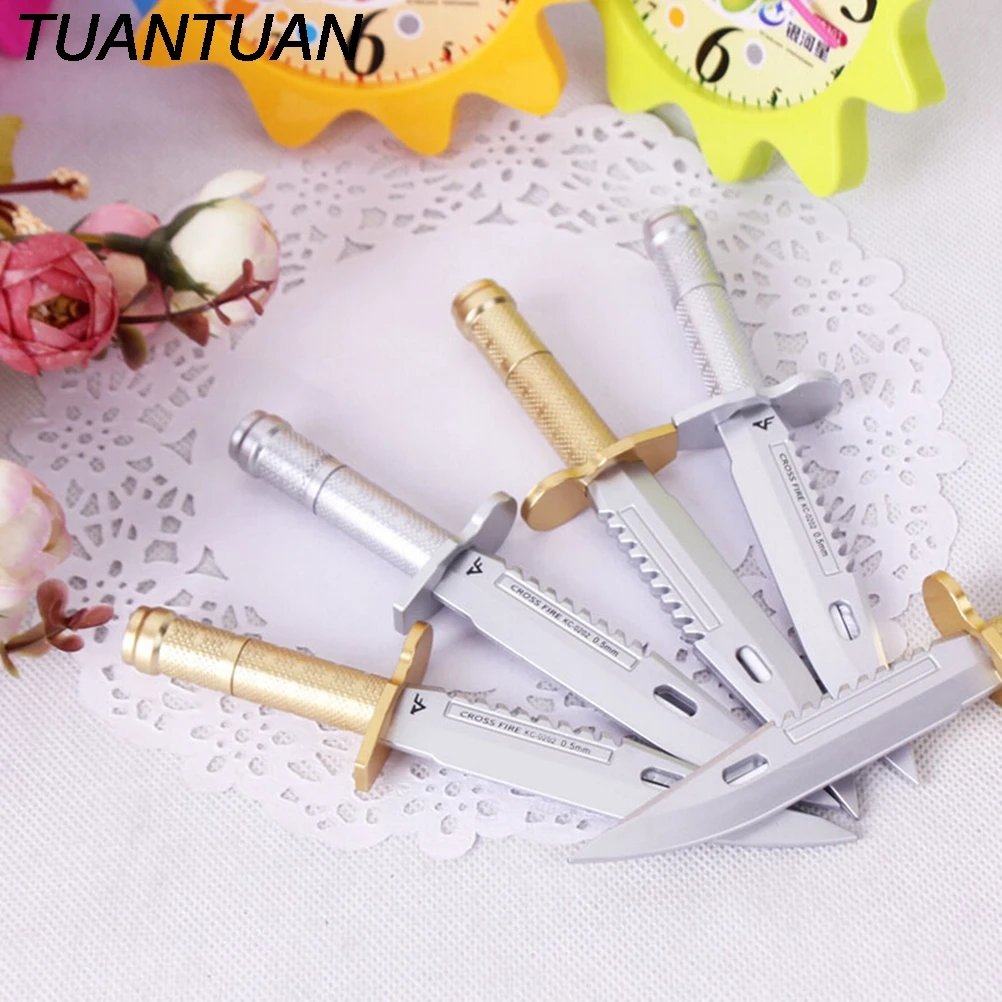 

2017 NEW 1pcs Writing Office Pens Unique and Novel Modeling Knife Ballpoint Pen School Supplies Stationery For Kids Student Gift