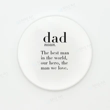 Кофе Чай пива Керамика Coaster Nordic черный, белый цвет Юмор папа для маленьких мальчиков мама Таблица цитирует домашнего Кафе Чашку Кухня аксессуары мат