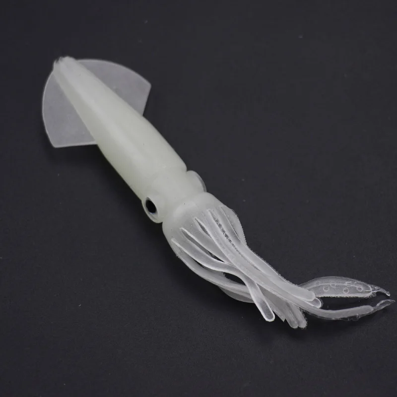 3Pcs 10cm 8.7g Soft Rubber Octopus Squid Skirt Lures Night Luminous Artificial Fishing Lure Bait