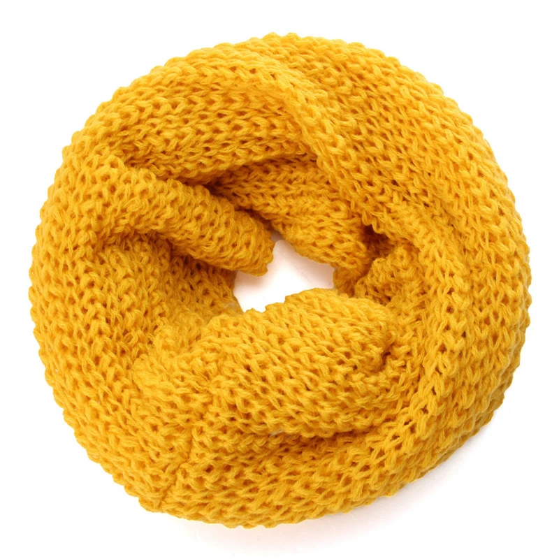 Новинка, 1 предмет, Модный повседневный осенне-зимний теплый вязаный детский шарф, кольцо, 6 цветов
