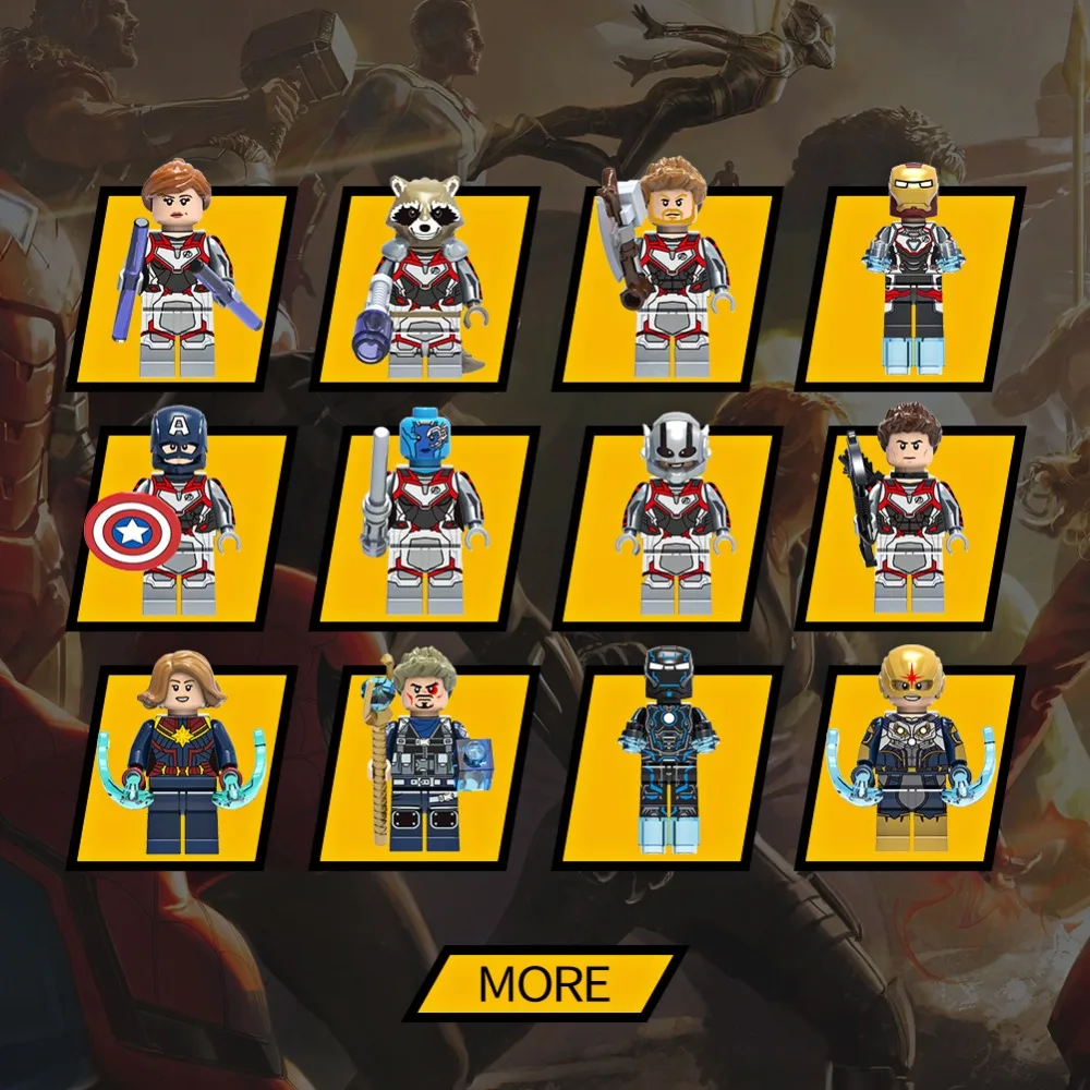 Marvel Avengers Endgame Model LegoING Figures Thanos Ironman HulkWonder Woman Killer Frost Ant-man building blocks Action toys