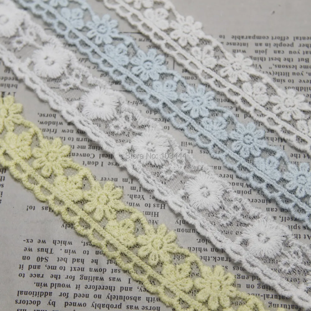 

$0.99 2 yards 18mm/20mm width gauze embroidered lace trim sewing/garment accessories lace fabric