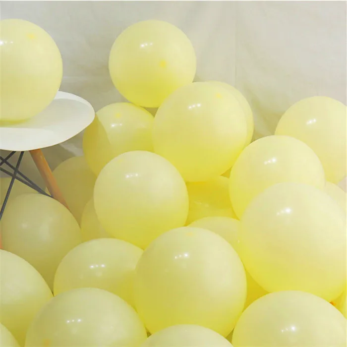 10 шт., 10 дюймов, 2,2 г, белые латексные шары в виде макарон, воздушные шары конфетти, надувные шары, Гелиевый шар, товары для дня рождения, свадьбы, вечеринки - Цвет: 2.2g Maca D7 Yellow