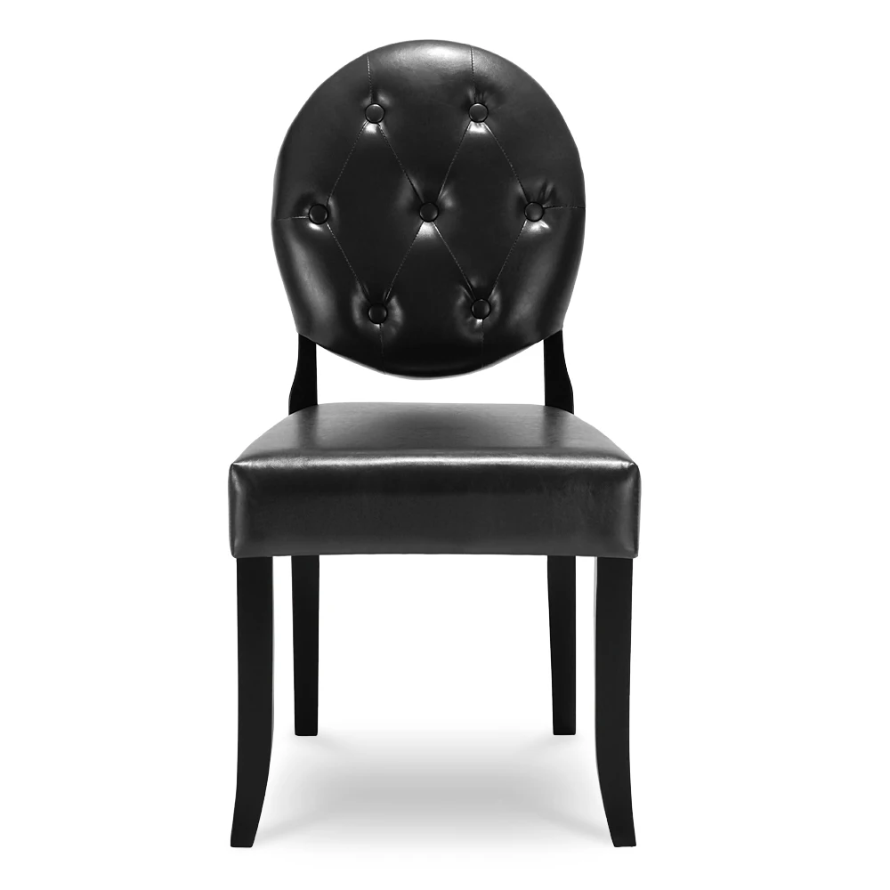 iKayaa Classic Antique Style Tufted Kitchen Dining Chair PU Leather Accent Chair Side Living Room Chair W/ Rubber Wood Leg iKayaa Classic Antique Style Tufted Kitchen Dining Chair PU Leather Accent Chair Side Living Room Chair W/ Rubber Wood Leg