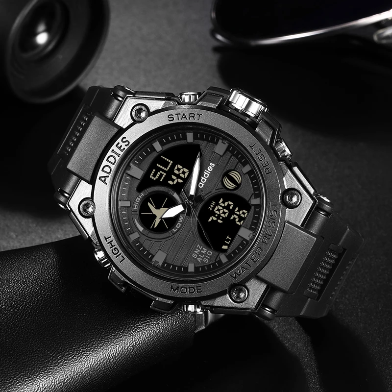

man's sports watch 2019 trendy sport men's watch acrylic dial sport men/children wristwatch 3bar water resisitant watches