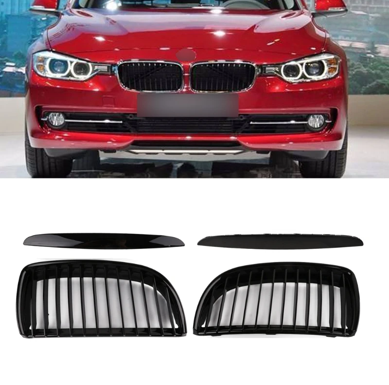 

Matte Black A Pair Air Intake Grille Kit Decoration Sticker For BMW 3 Series E90