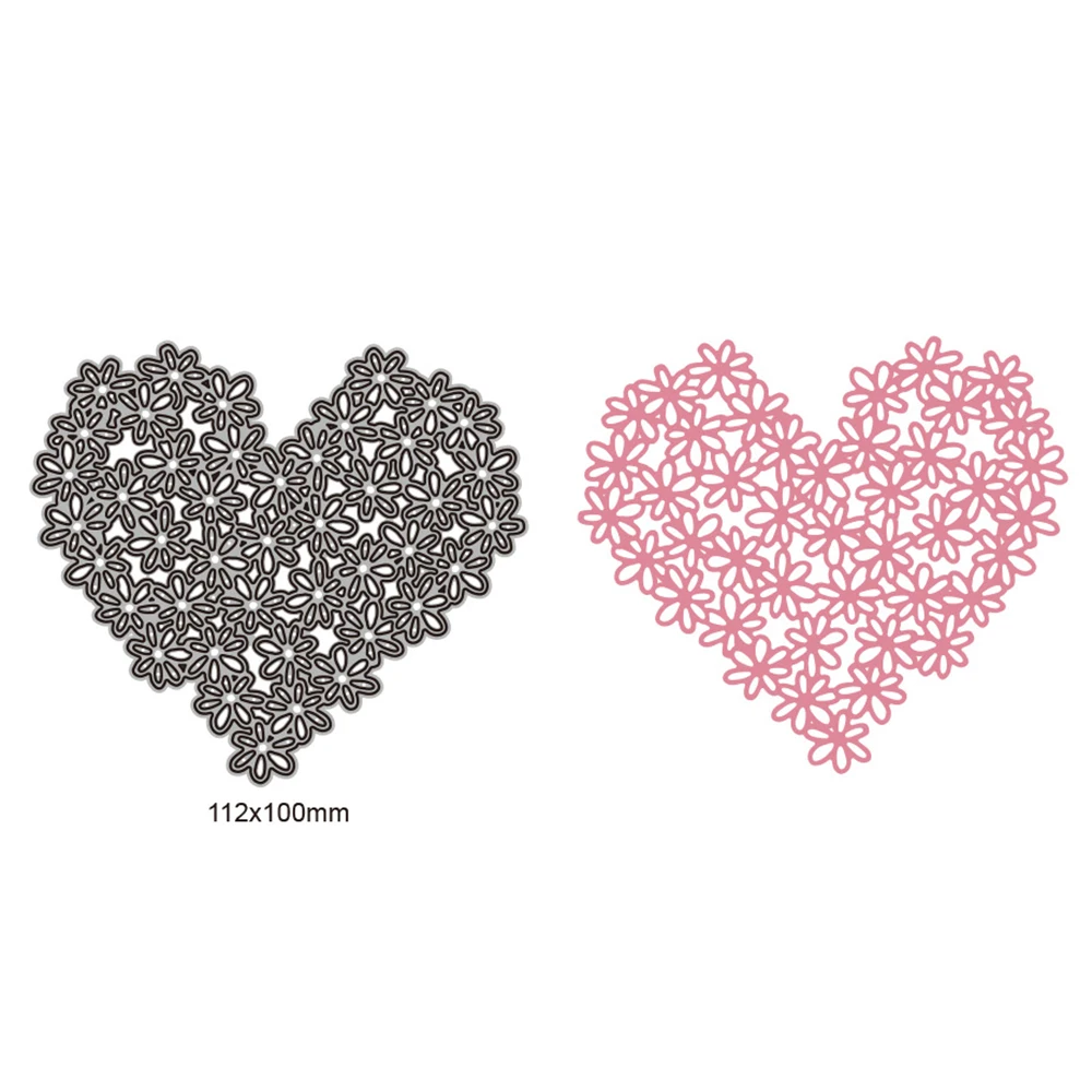 

Heart Shape Flower Dies scrapbooking 112x100mm New Arrival Metal Cutting Dies Embossing Craft New Cutting Die Cut