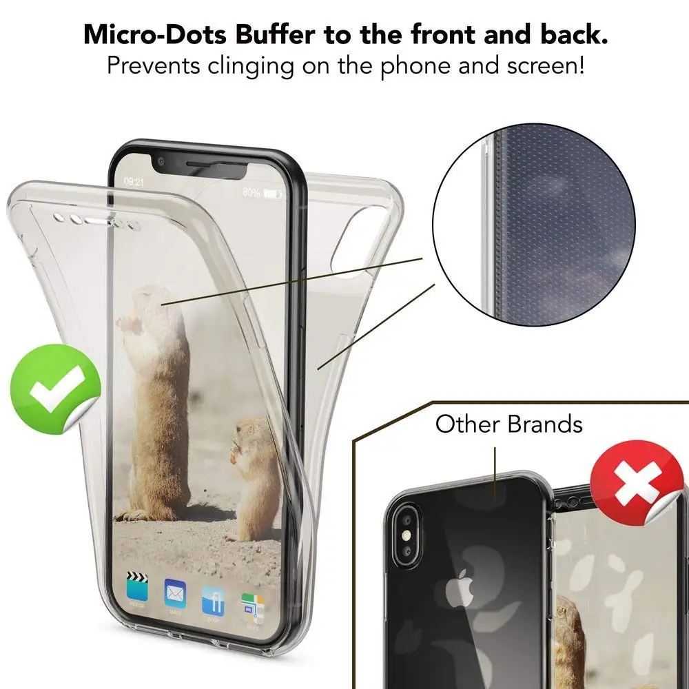 360 Degree Soft TPU Front & Back Full Body Clear Soft TPU Case Cover For iPhone  (3)