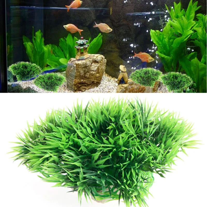 Simulation Aquarium Plant Ornament Green Plastic Aquatic Plants Fish