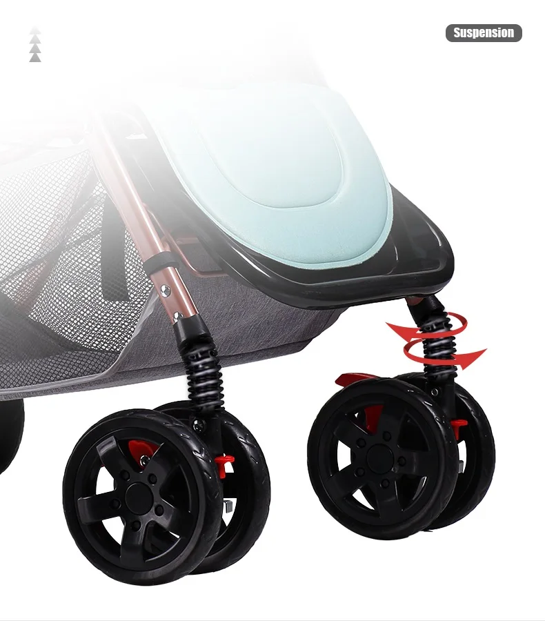 Детская коляска для сидения и лежания, переносная Складная Противоударная детская коляска, используемая зимой и летом
