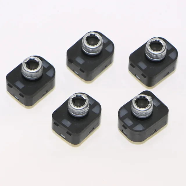 5Pcs Car Driver Chrome Side View Mirror Electron Control Switch Knob
