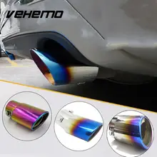 Vehemo Automobile Car Modification Grilled Tail Rear Straight Exhaust Pipe Muffler Stainless Steel