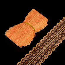  5yards/lot 19 Colors Lace Ribbon Tape 45MM Lace Trim Fabric DIY Embroidered Net White Lace Trim Cord For Sewing Decoration 