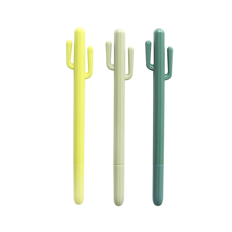 

5pcs/lot Cactus Gel Pen 0.5mm Kawaii School Supplies Office Stationary Photo Album Canetas Kawaii Pens Stationery Gel Ink Pen