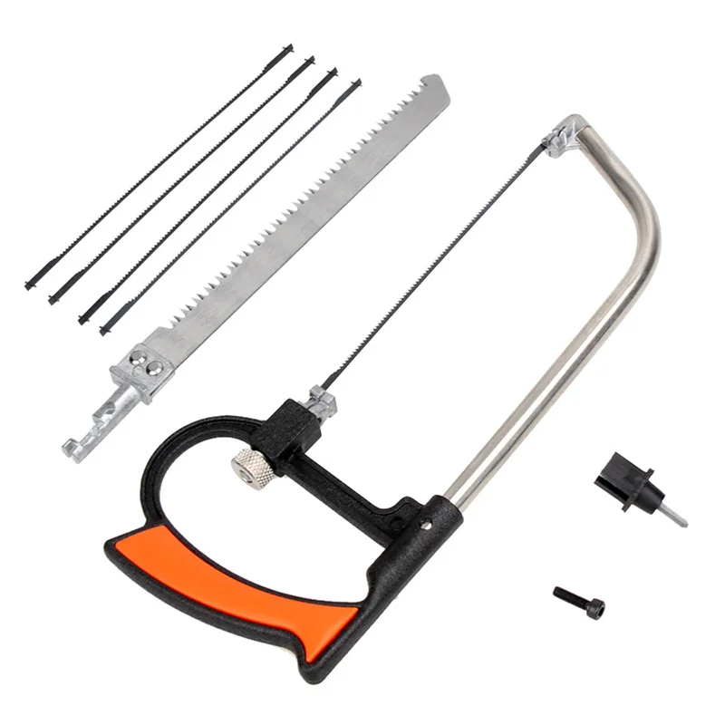 

7 In 1 DIY Hand Saw Small Hacksaw Hacksaw Frame With Hacksaw Bar Model Steel Saw Woodworking Jigsaw Devil Saw 1pc