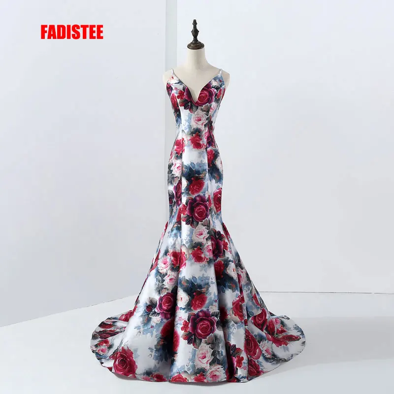 FADISTEE, Новое поступление, элегантные вечерние платья, Vestido de Festa, платье, роскошное, с рисунком, атласное, платье для выпускного вечера