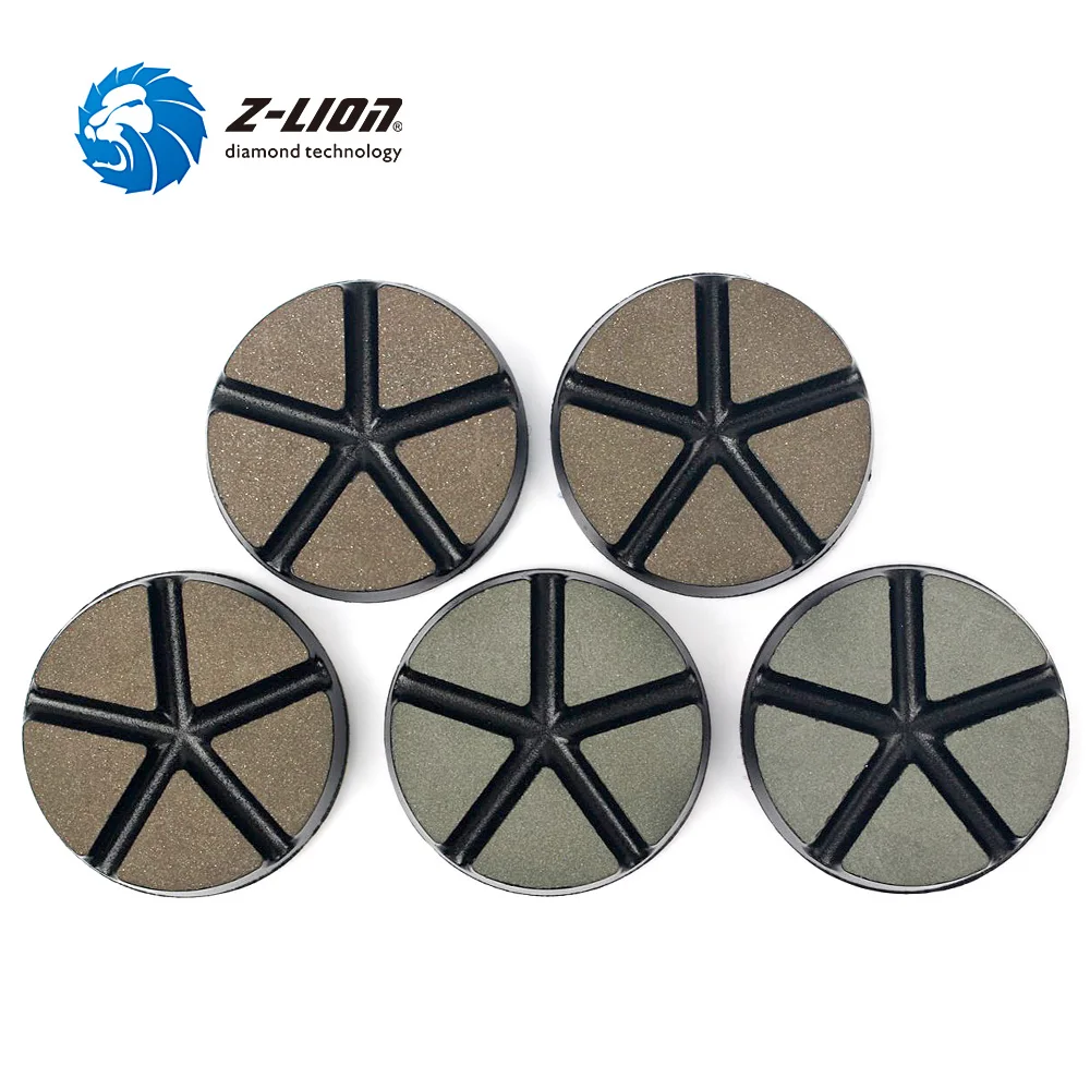 Z-LION 3pcs 세라믹 연마 패드 75mm 콘크리트 바닥 연삭 휠 다이아몬드 연마 패드 건식 및 습식 사용 거친 연삭