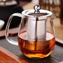Pinguin Form Glas Teekanne Filter Kaffee Tee-Set Wasserkocher Blume Teekanne Bequem Küche Büro Tasse