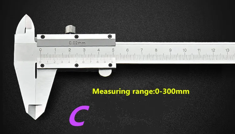 Стандартный 0-150/200/300 мм штангенциркуль цифровой Калибр для точного измерения металла измерительные инструменты микрометр цифровой суппорт - Цвет: C