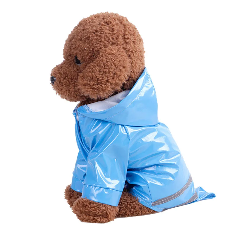 Летняя уличная непромокаемая куртка для щенков, домашних животных, S-XL с капюшоном, водонепроницаемые куртки, полиуретановый дождевик для собак, одежда для кошек, одежда, L* 5