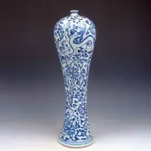 Разработать Благородный Ручная синий и белый фарфор благоприятный дракон ваза
