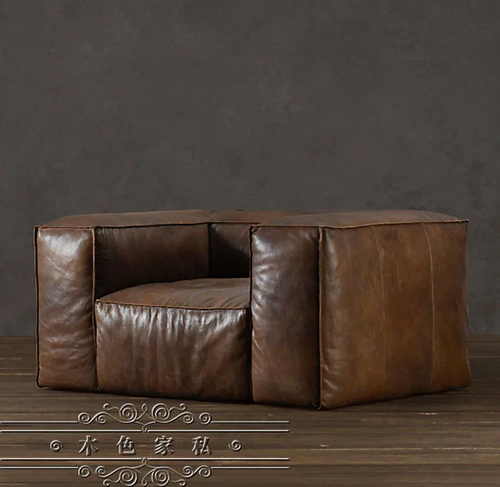 American French Rural Single Vintage Leather Sofa Nordic Ikea Oil American French Rural Single Vintage Leather Sofa Nordic Ikea Oil Wax Double Trio In Garden Sofas From Furniture On Aliexpress Alibaba