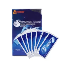 14 мешков/28 шт. AZDENT Профессиональный 3D гель для отбеливания зубов расширенное отбеливание зубов отбеливающие полоски для отбеливания зубов Гигиена полости рта