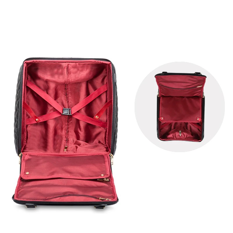 16 дюймов дорожная сумка с колесиком, кожаный чехол для костюма, сумка на колесиках для путешествий/Чехол, сумка для чемодана, Дамский рюкзак