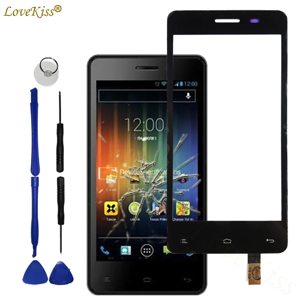 

IQ4403 Touchscreen Front Panel For Fly Energie 3 IQ4403 IQ 4403 Touch Screen Sensor LCD Display Digitizer Glass Cover Lens Tools
