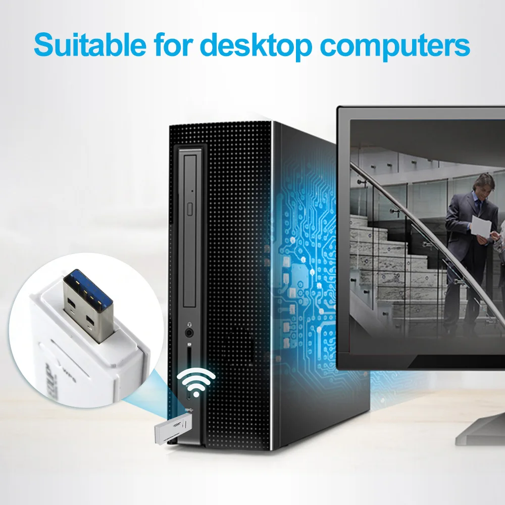 EDUP 5 ГГц USB WiFi адаптер Высокая Скорость 1200 Мбит/с USB 3.0 Ethernet адаптер Dual Band 2.4/5 г Приемник Wi-Fi для MacBook компьютер