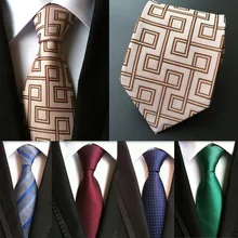 Мода шелковый галстук 8 см формальный костюм Бизнес носить галстук встречи интервью офисные Свадебные Для мужчин Народной Жених черный, красный в полоску