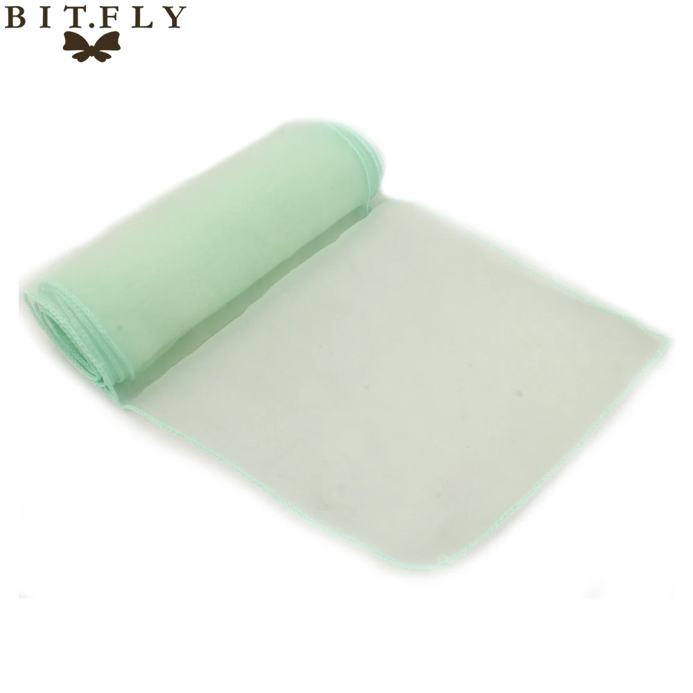 new brand 50 PCS Mint green Wedding Organza Chair Cover Sashes Sash