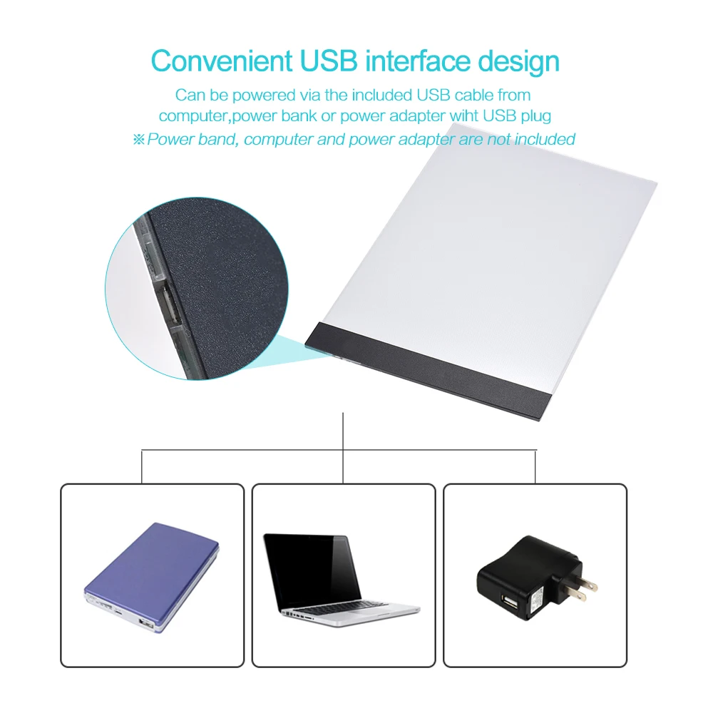New A4 Digital USB Drawing Board LED Graphic Pad Light Box Tracing Copy Board Electronic Art Writing Painting Table Pad - Image 3