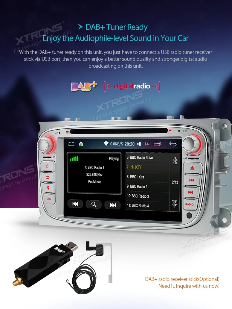 Sale 7" Android Video Radio Car DVD Player Head Unit Stereo GPS Navigation for FORD Focus Galaxy II Mondeo C-Max S-Max Kuga 13