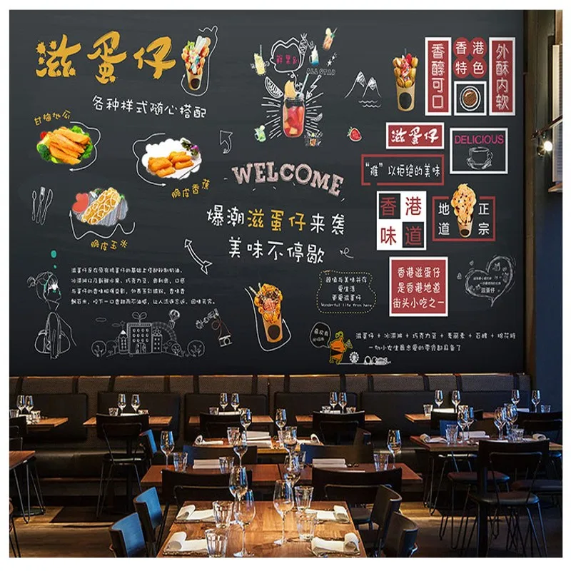 

wallpaper for walls 3 d Modern design Hand painted Hong Kong style Tea Restaurant background custom 3d wallpaper mural
