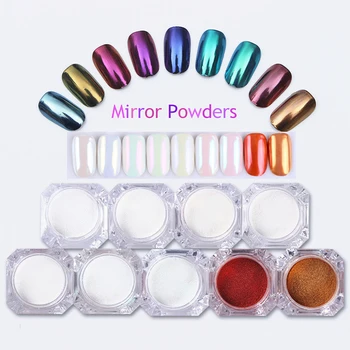 

BORN PRETTY 0.5g-2g Chameleon Mirror Nail Glitter Powder Dust Chrome Pigment Glitters For Nail Art Glitter Decoration