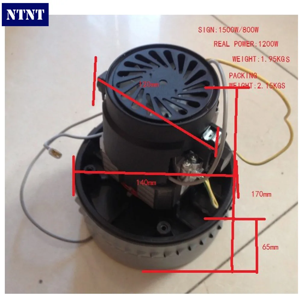 

NTNT Free Post New 1200W Industrial Vacuum cleaner motor normal quality 2.1 kgs