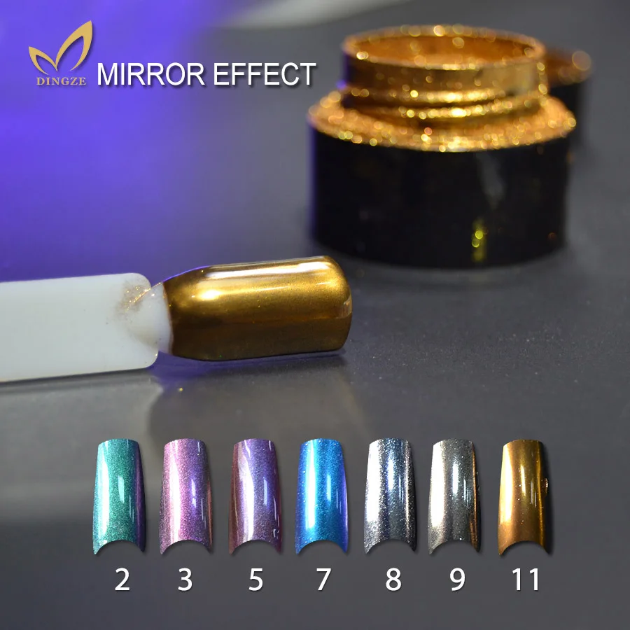 2 г Блестящий лак зеркальный порошок для ногтей пигментный хромированный с