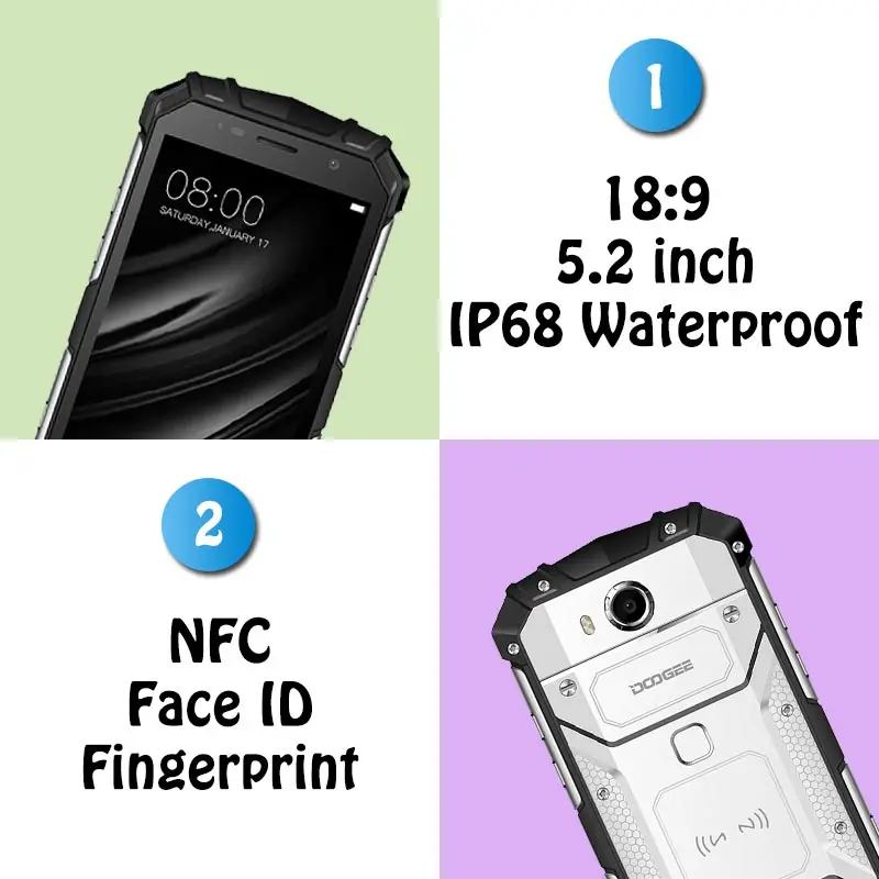 2018 DOOGEE S60 lite мобильный телефон IP68 из непромокаемой ткани 5 2 &quotFHD 4 Гб + 32 ГБ MT6750T