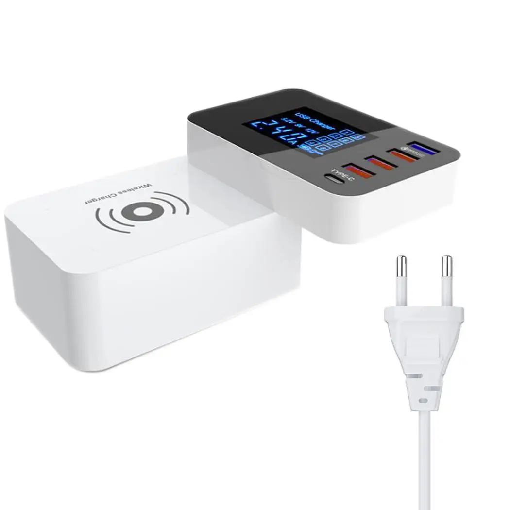 

Wireless Fast Charging Power Adapter Multi-port USB QC3.0 Smart Charger